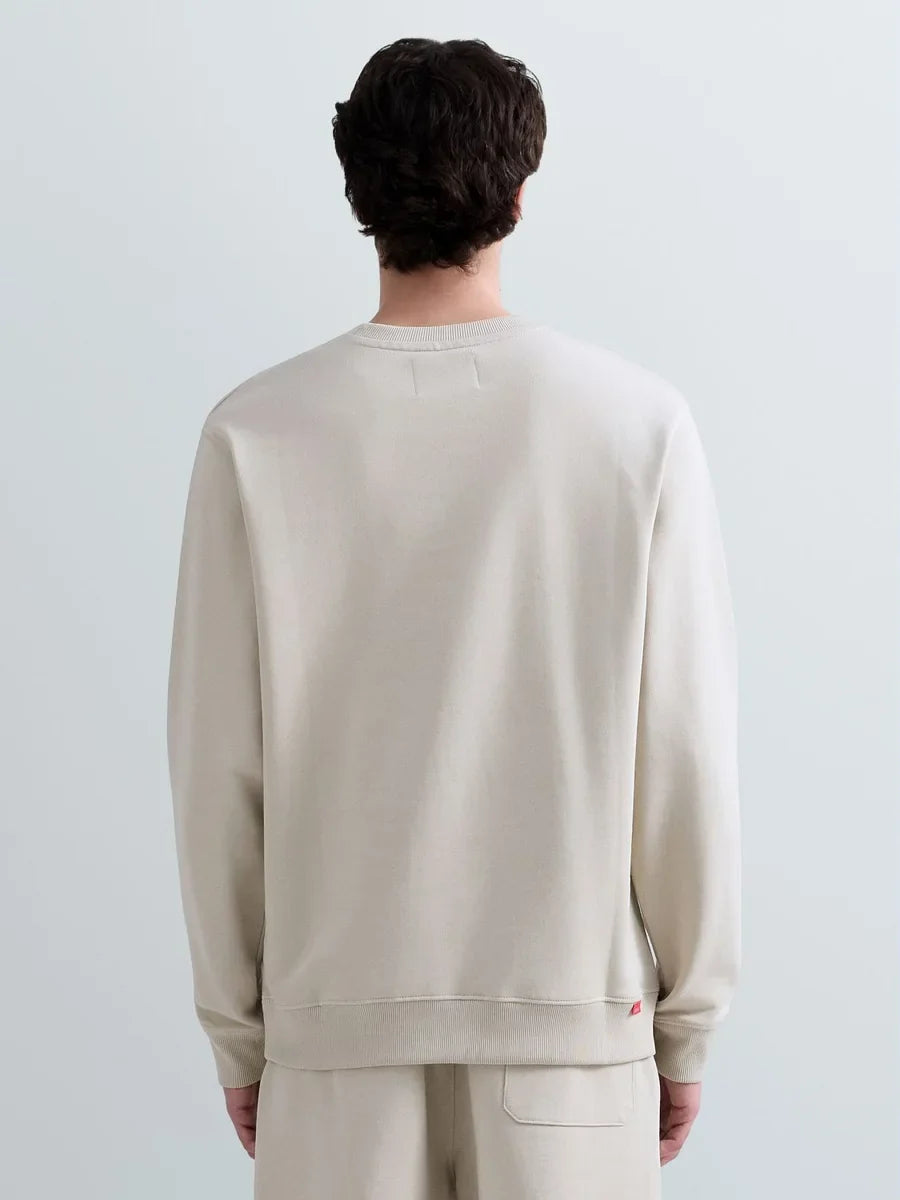 REPLAY MEN'S TERRY COTTON SWEATSHIRT WITH R EMBROIDERY