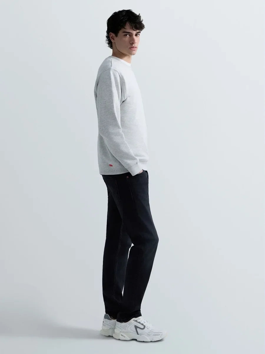 REPLAY MEN'S TERRY COTTON SWEATSHIRT WITH R EMBROIDERY