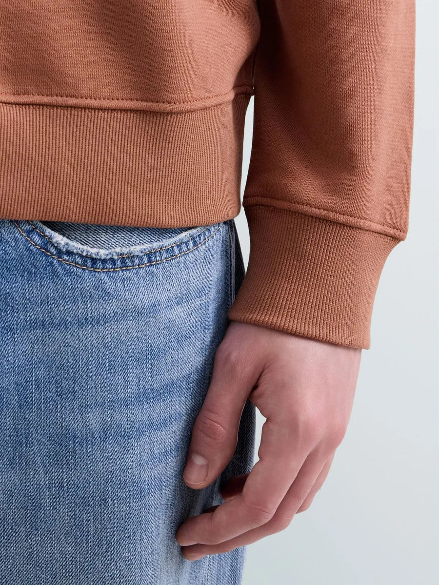 REPLAY MEN'S TERRY COTTON SWEATSHIRT WITH EMBROIDERY