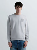 REPLAY MEN'S TERRY COTTON SWEATSHIRT WITH EMBROIDERY