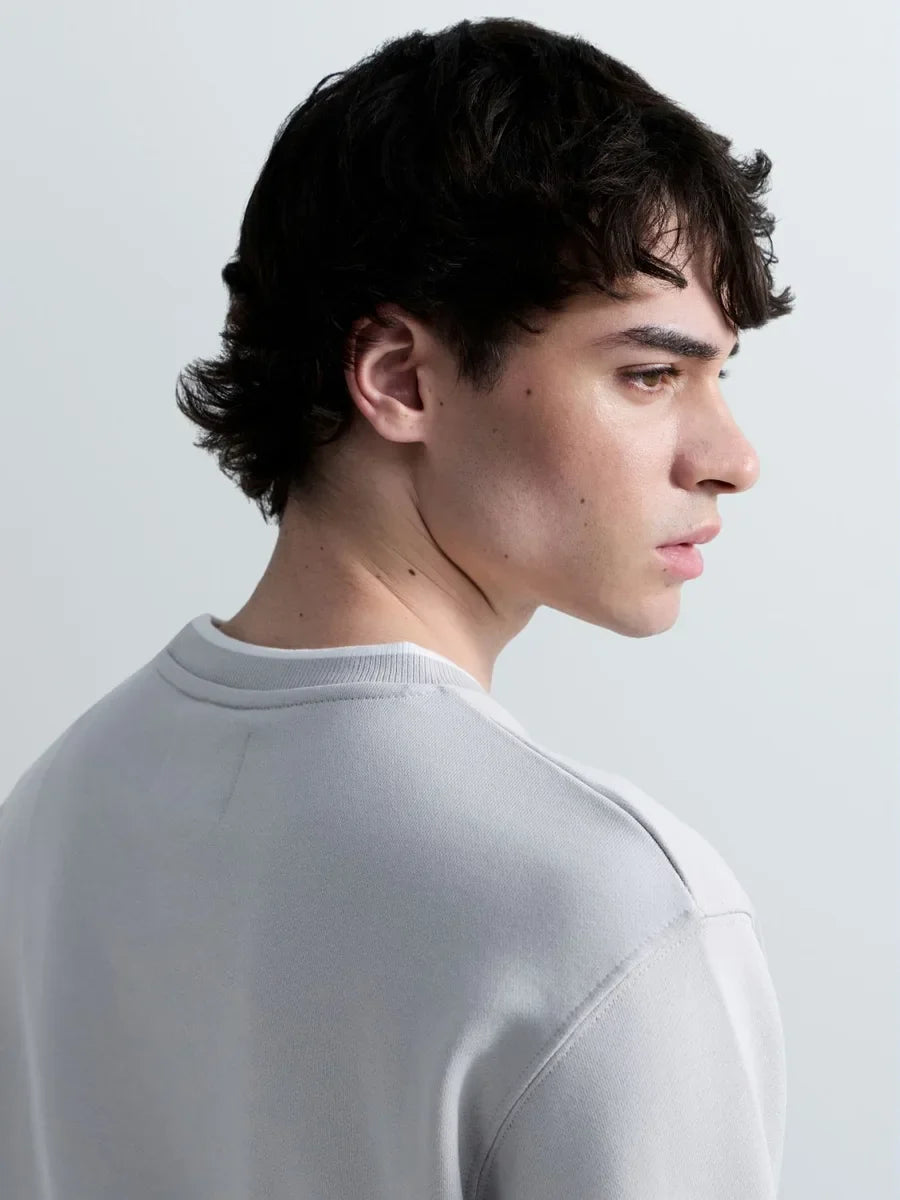 REPLAY MEN'S TERRY COTTON SWEATSHIRT WITH EMBROIDERY