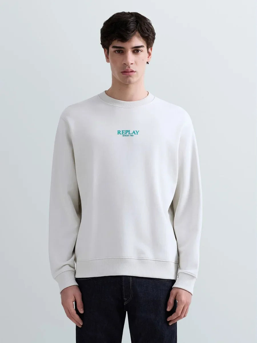 REPLAY MEN'S 1981 TERRY COTTON SWEATSHIRT