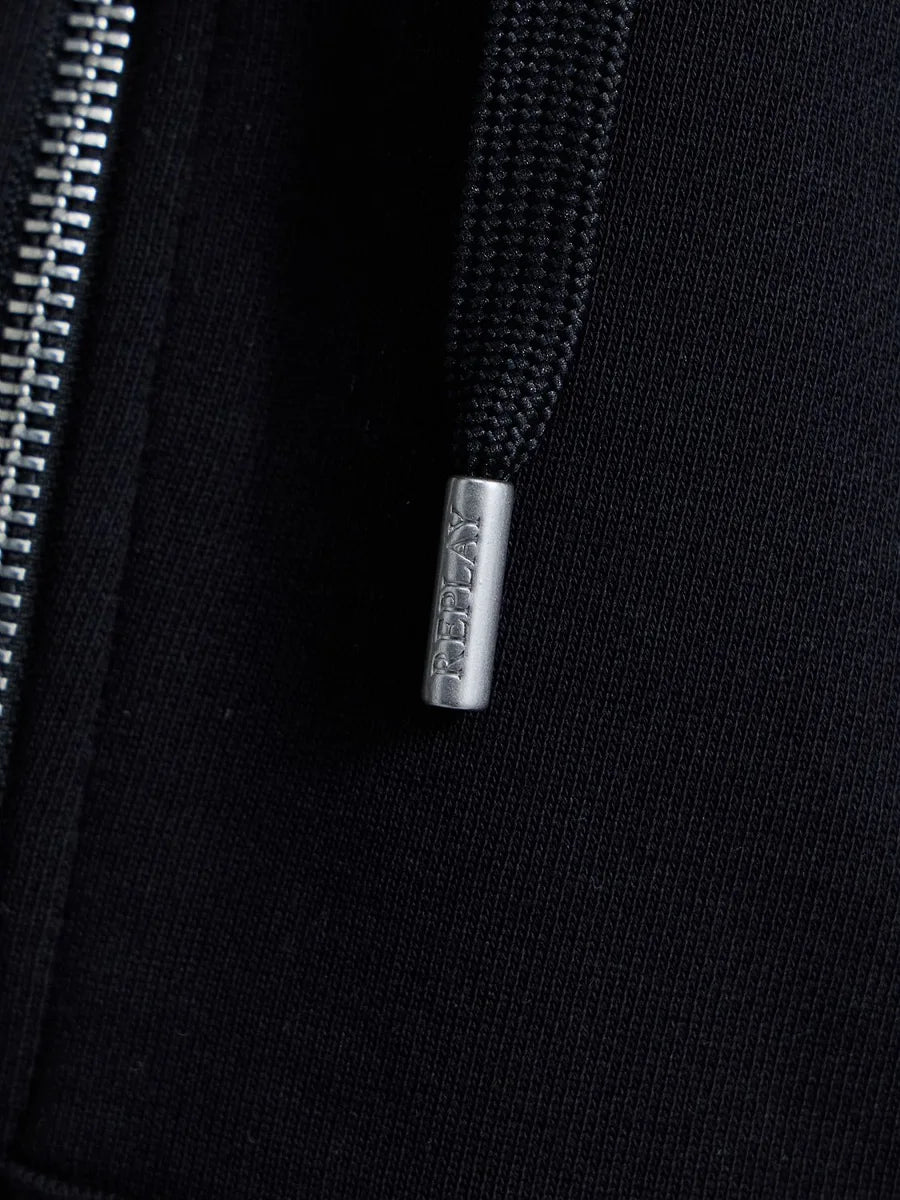 REPLAY MEN'S TERRY COTTON ZIP-UP HOODIE