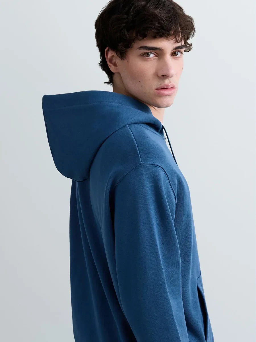 REPLAY MEN'S TERRY COTTON ZIP-UP HOODIE
