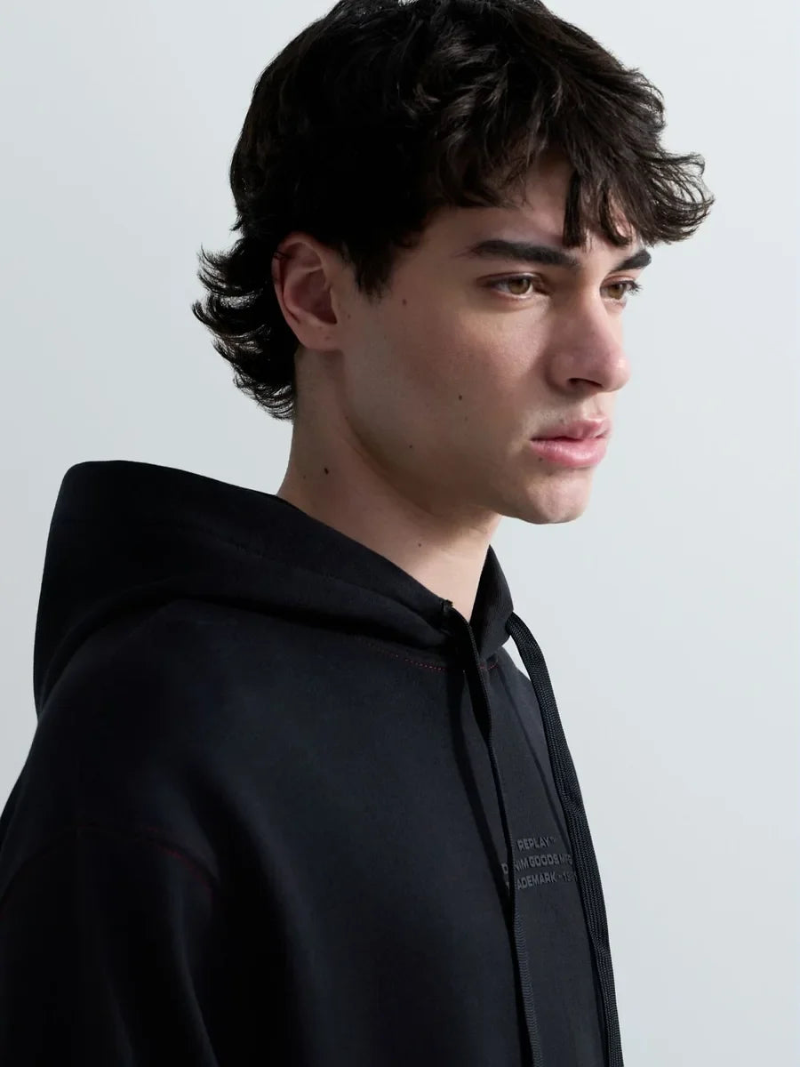 REPLAY MEN'S TERRY COTTON HOODIE