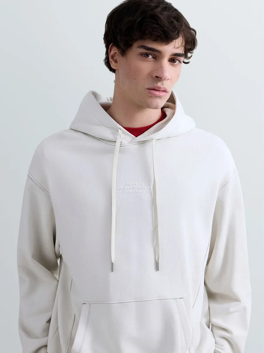 REPLAY MEN'S TERRY COTTON HOODIE