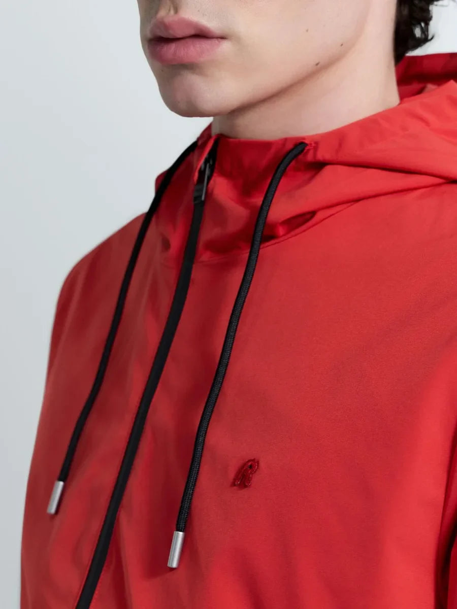 REPLAY MEN'S JACKET WITH HOOD AND R LOGO