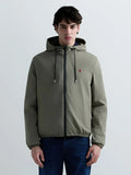 REPLAY MEN'S JACKET WITH HOOD AND R LOGO