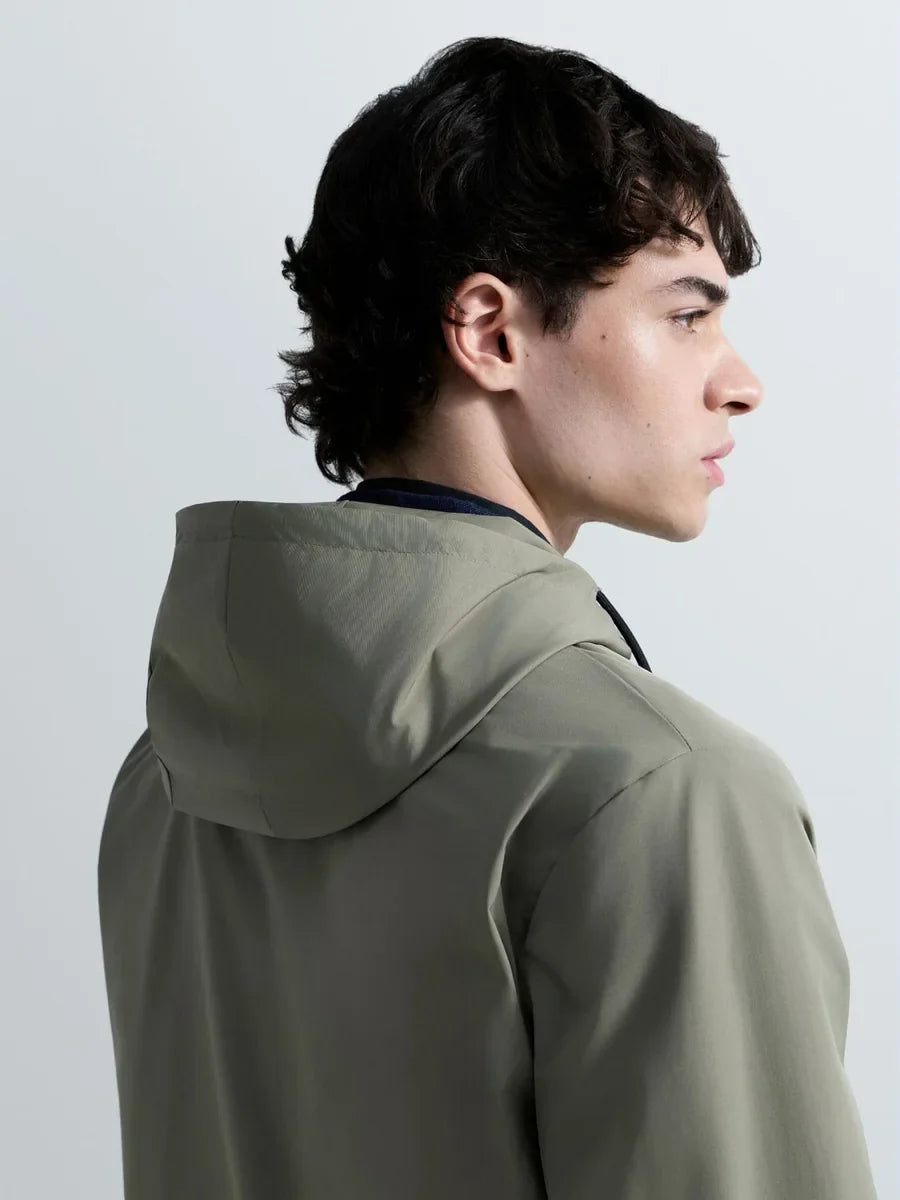 REPLAY MEN'S JACKET WITH HOOD AND R LOGO