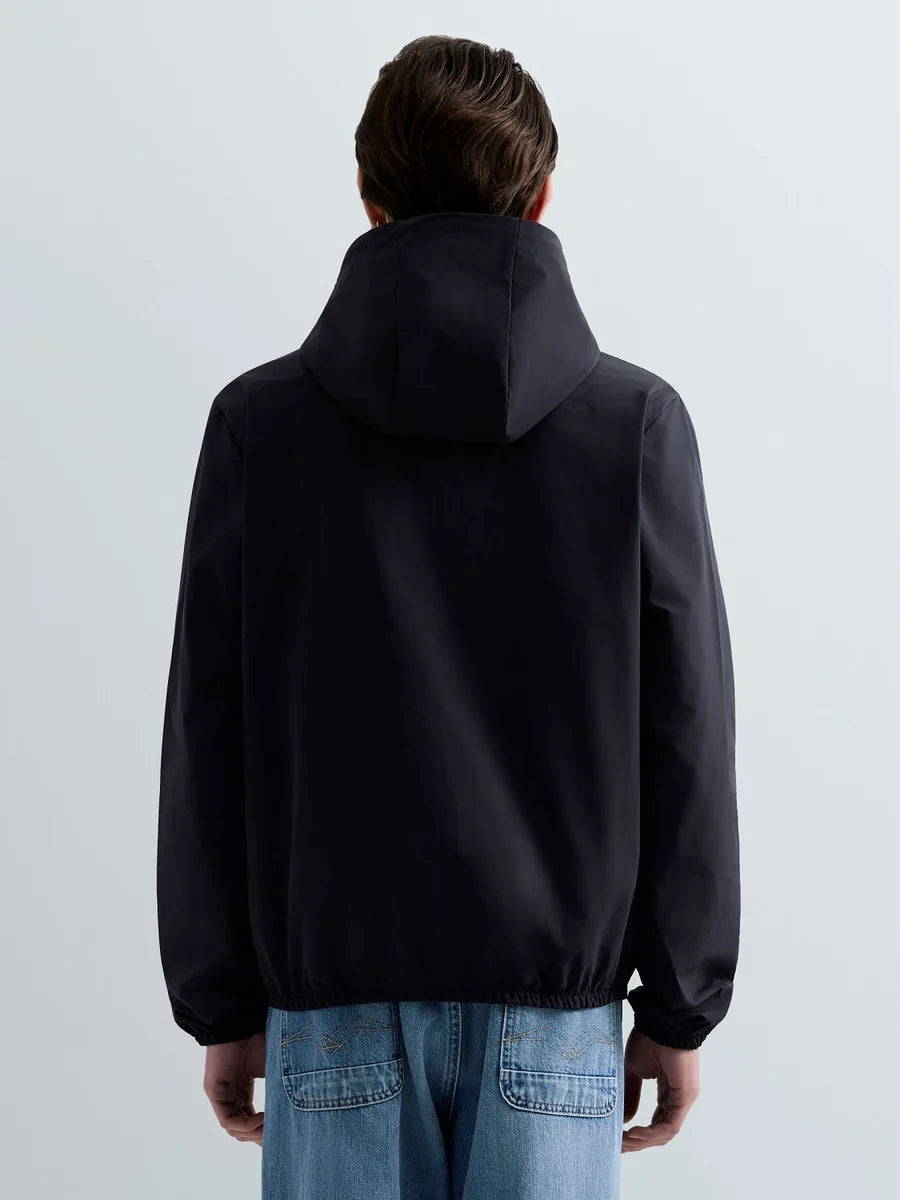REPLAY MEN'S JACKET WITH HOOD AND R LOGO