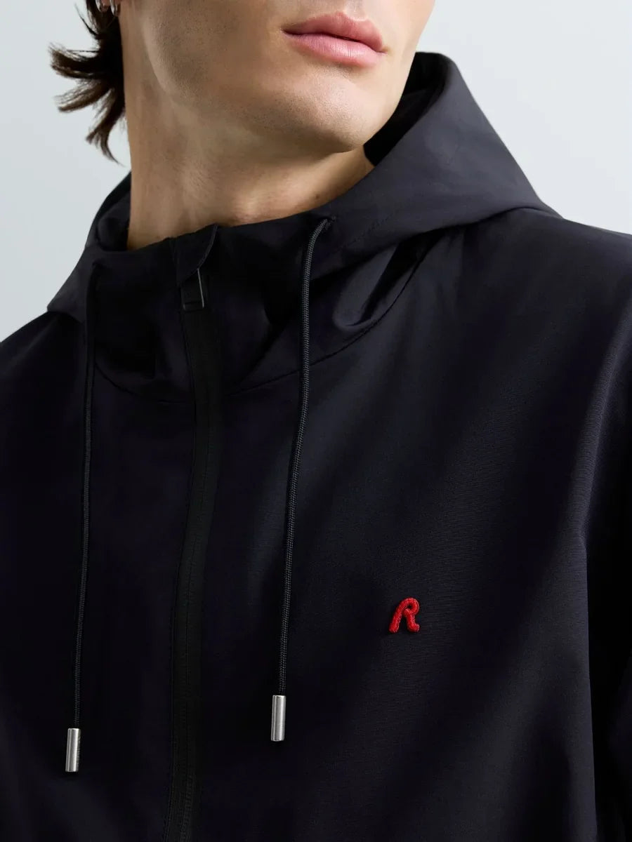 REPLAY MEN'S JACKET WITH HOOD AND R LOGO