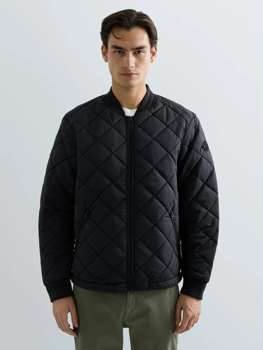 REPLAY MEN'S QUILTED RIPSTOP BOMBER JACKET