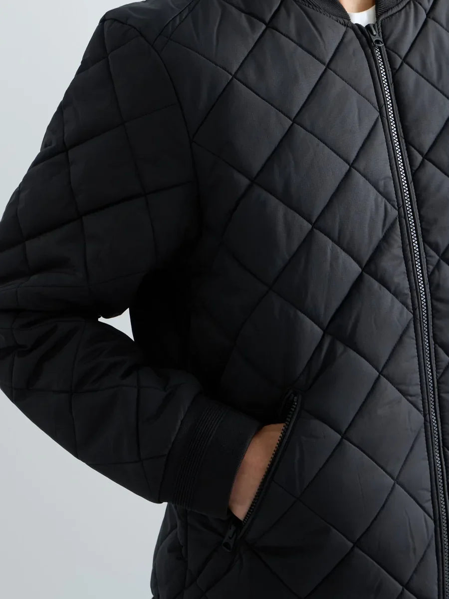 REPLAY MEN'S QUILTED RIPSTOP BOMBER JACKET