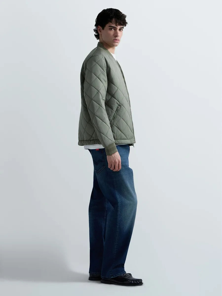 REPLAY MEN'S QUILTED RIPSTOP BOMBER JACKET