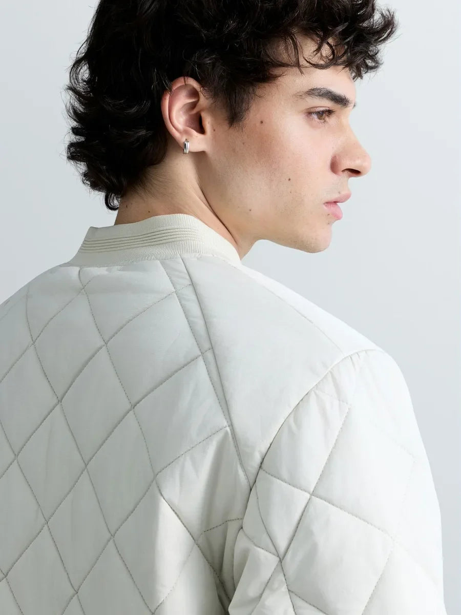REPLAY MEN'S QUILTED RIPSTOP BOMBER JACKET