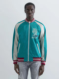 REPLAY MEN'S SATIN BOMBER JACKET WITH DRAGON