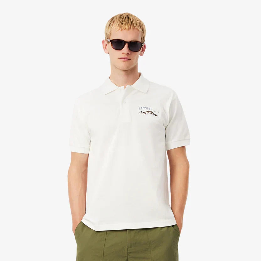 Lacoste Classic fit embroidered motif piqué polo shirt