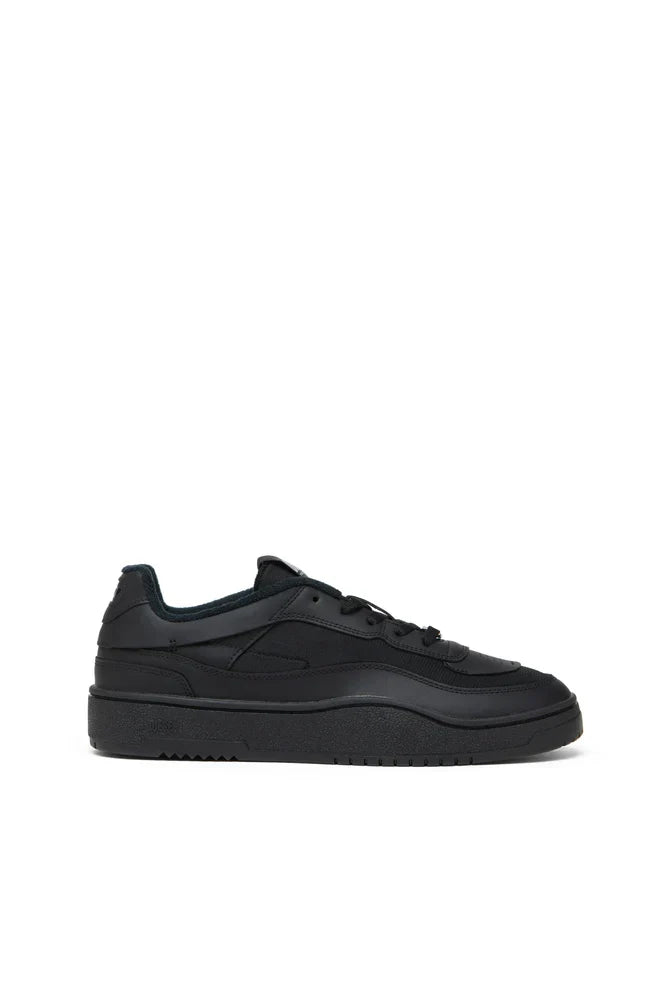Diesel Men's S-Oval Skate-Fabric-panelled leather sneakers