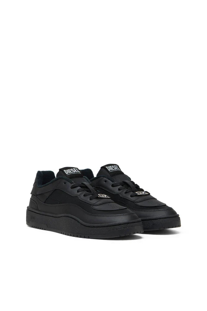 Diesel Men's S-Oval Skate-Fabric-panelled leather sneakers