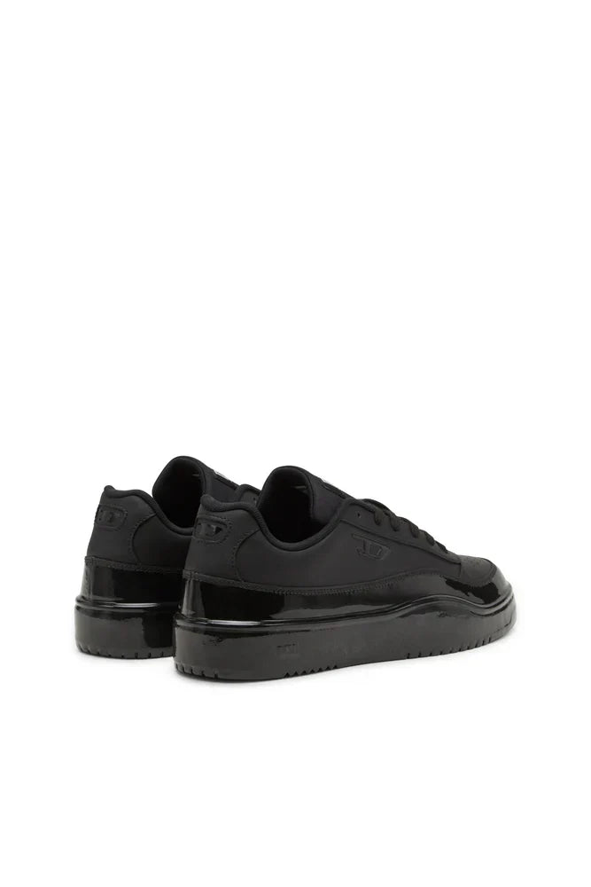 Diesel Men's S-Tracker-D-Silicone-dipped leather sneakers