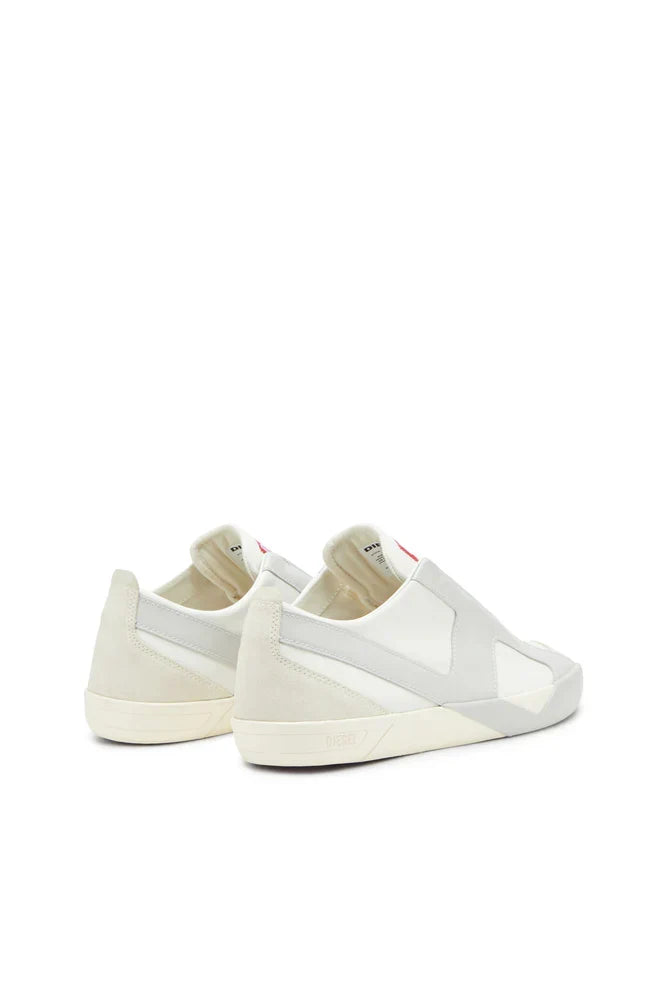 Diesel Men's S-Slante-D-Sneakers in suede and leather with D logo
