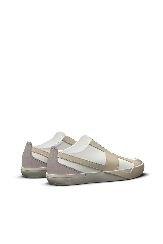 Diesel Men's S-Slante-D-Sneakers in suede and leather with D logo