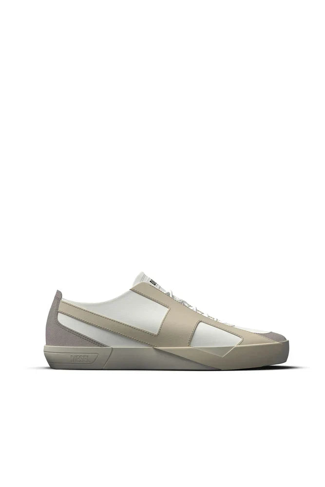 Diesel Men's S-Slante-D-Sneakers in suede and leather with D logo