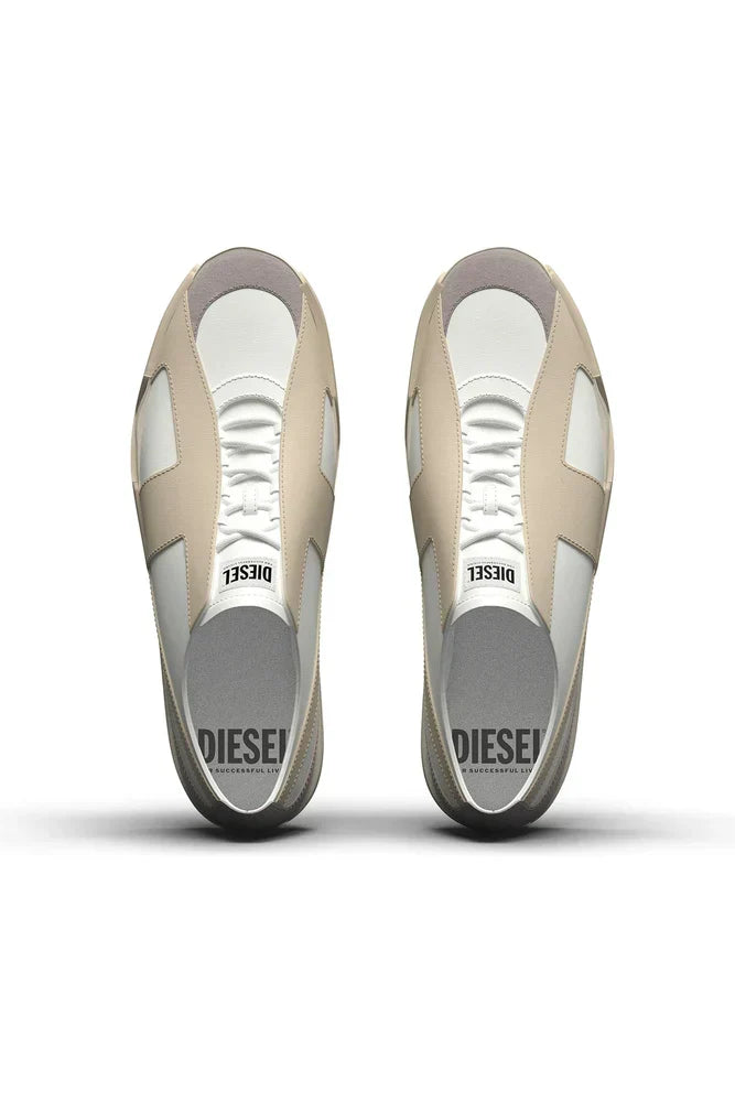 Diesel Men's S-Slante-D-Sneakers in suede and leather with D logo
