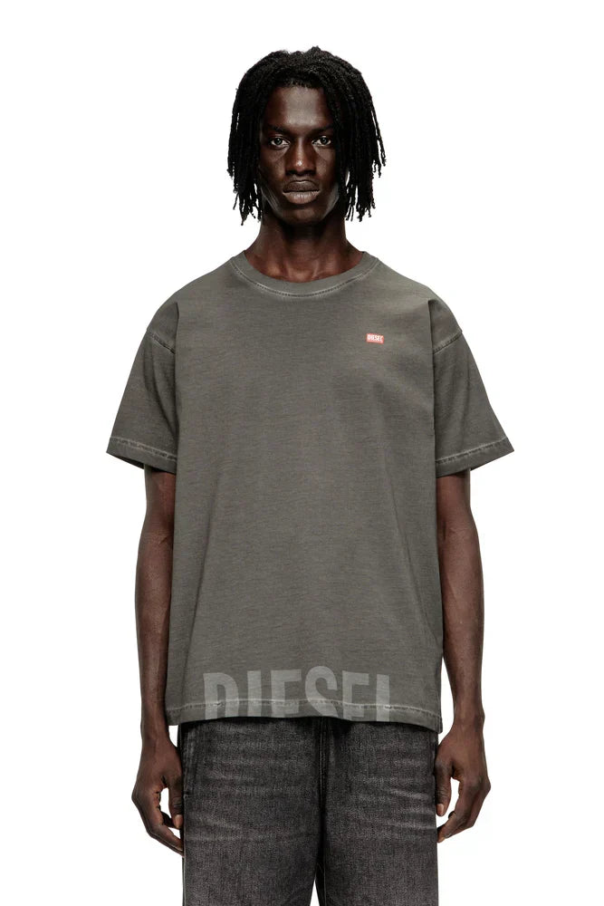 Diesel Crew neck cotton t-shirt with print