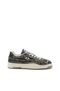 Diesel Men's S-Tracker-D-Frayed denim sneakers with transparent sole