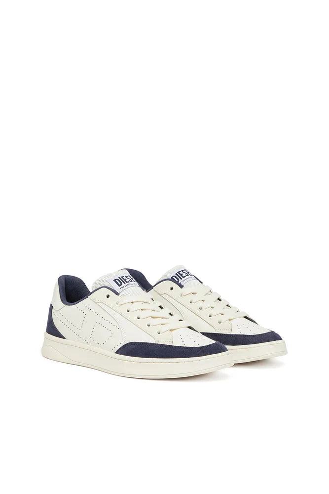Diesel Men's S-Dakota-Leather sneakers with perforated logo