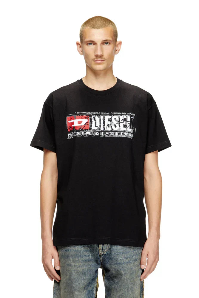 Diesel T-shirt with flocked Diesel Denim Division logo