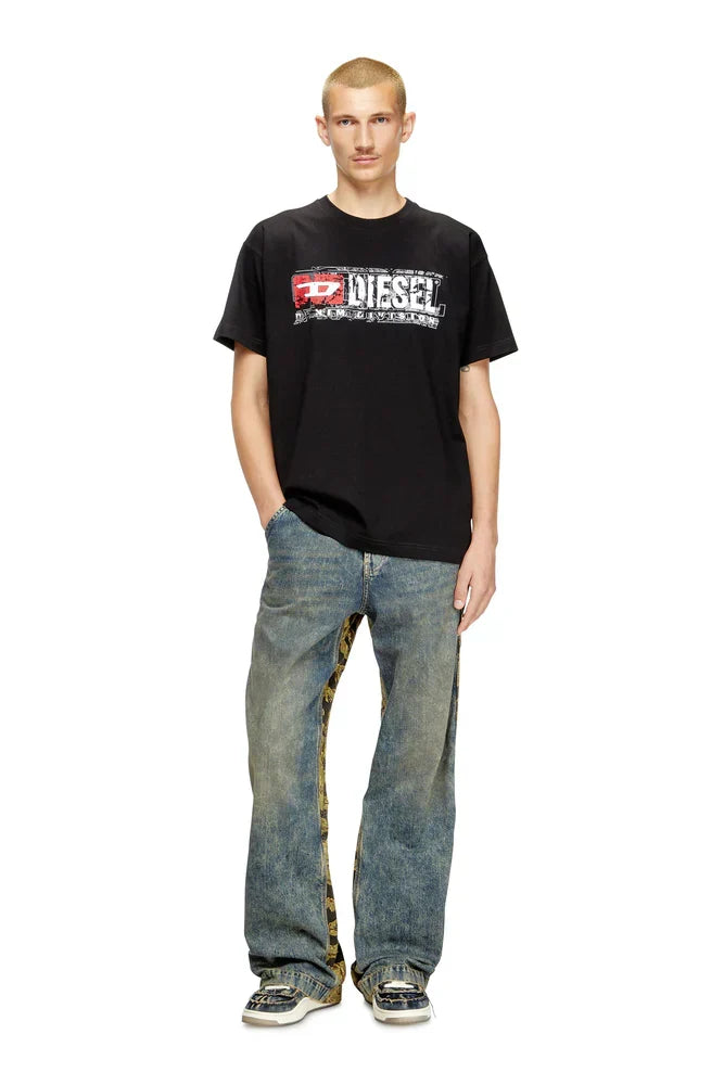Diesel T-shirt with flocked Diesel Denim Division logo