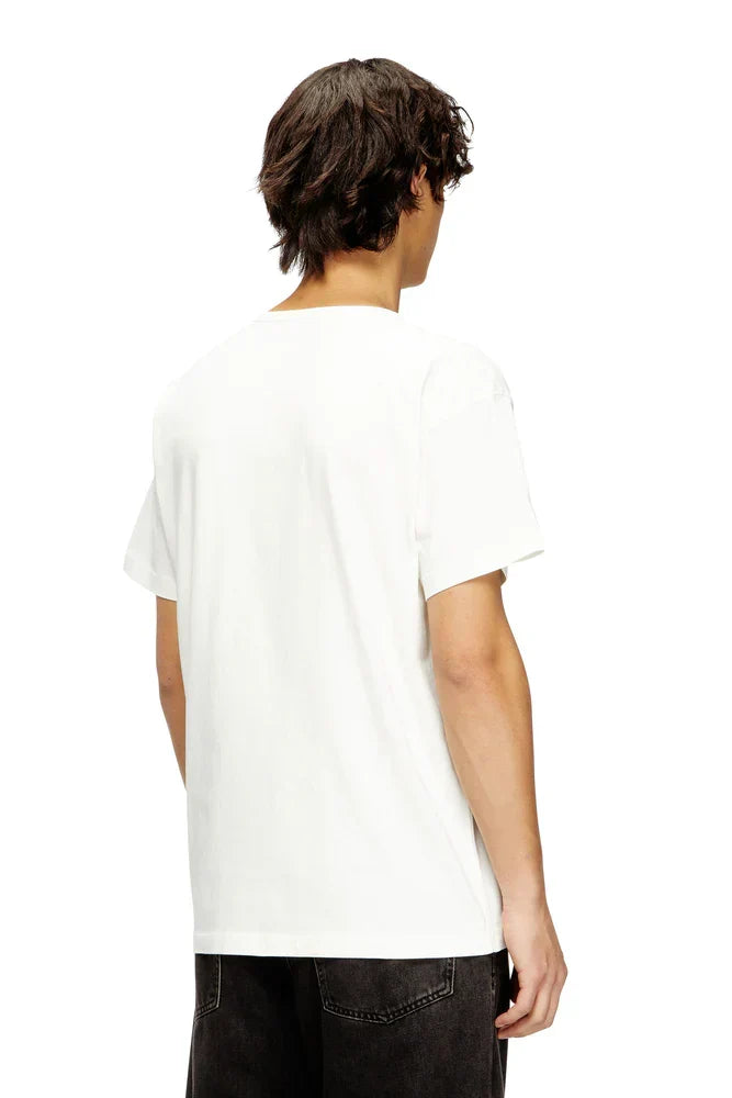 Diesel Light cotton T-shirt with metallic Oval D logo
