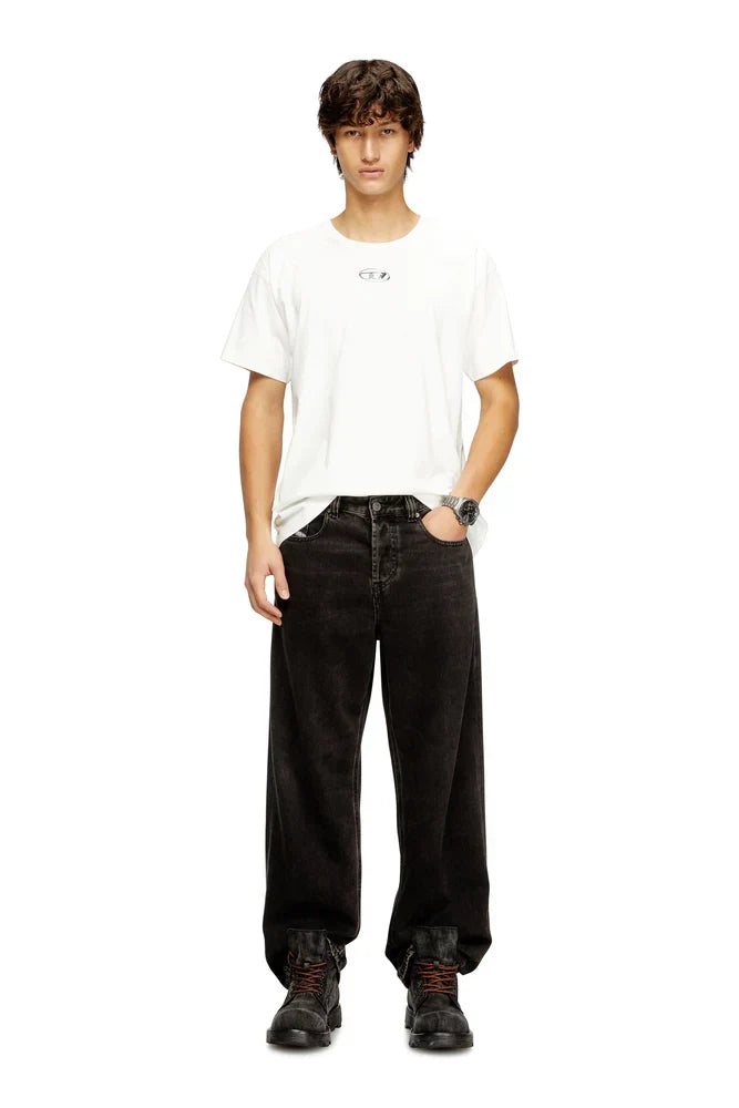 Diesel Light cotton T-shirt with metallic Oval D logo