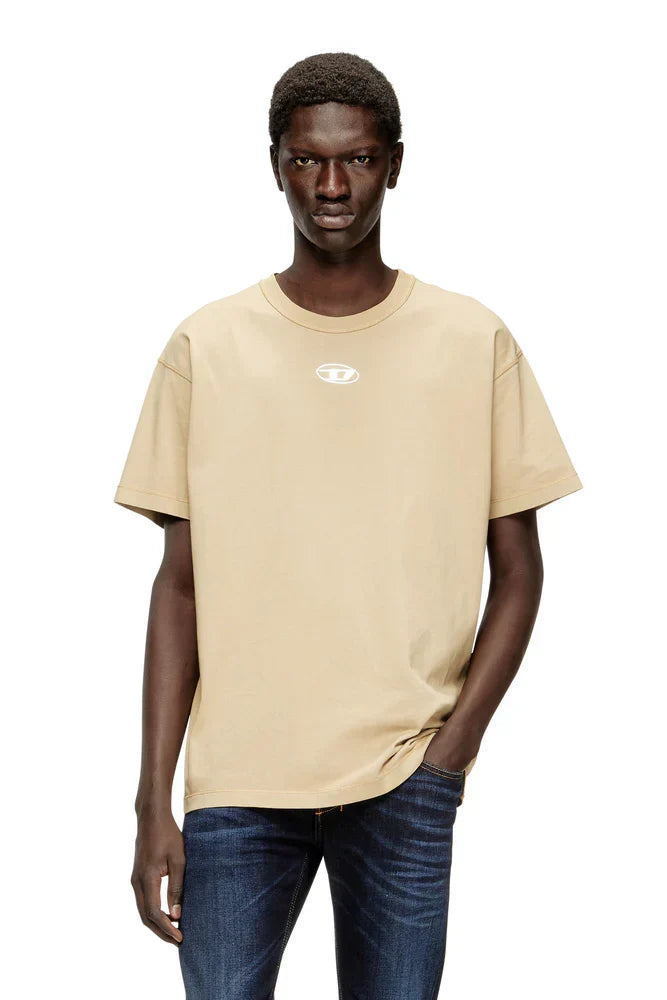 Diesel Light cotton T-shirt with metallic Oval D logo