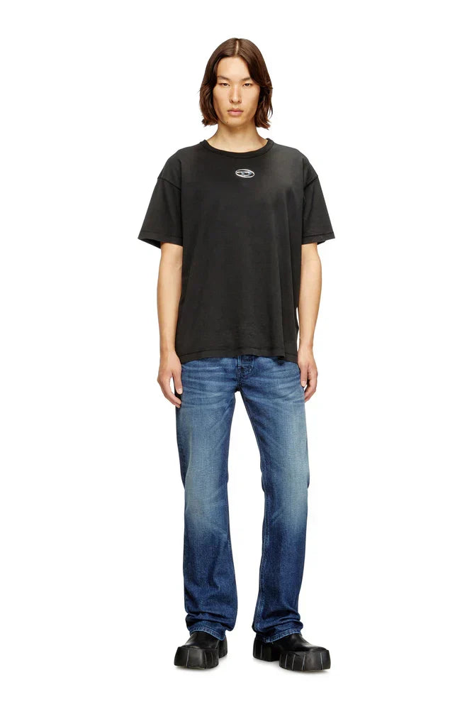 Diesel Light cotton T-shirt with metallic Oval D logo