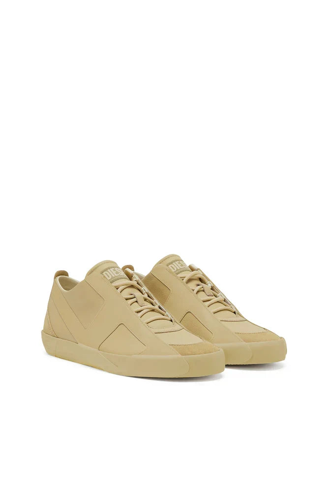 Diesel Men's S-Slante-D-Sneakers in suede and leather with D logo