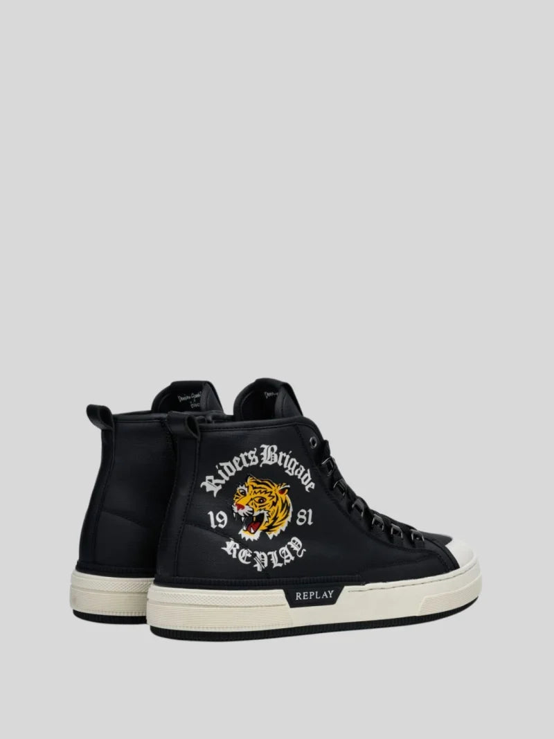 Replay Men's Raily Tiger Black sneakers