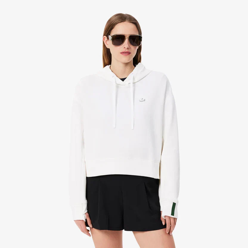 Lacoste Women's Short cut cotton hoodie