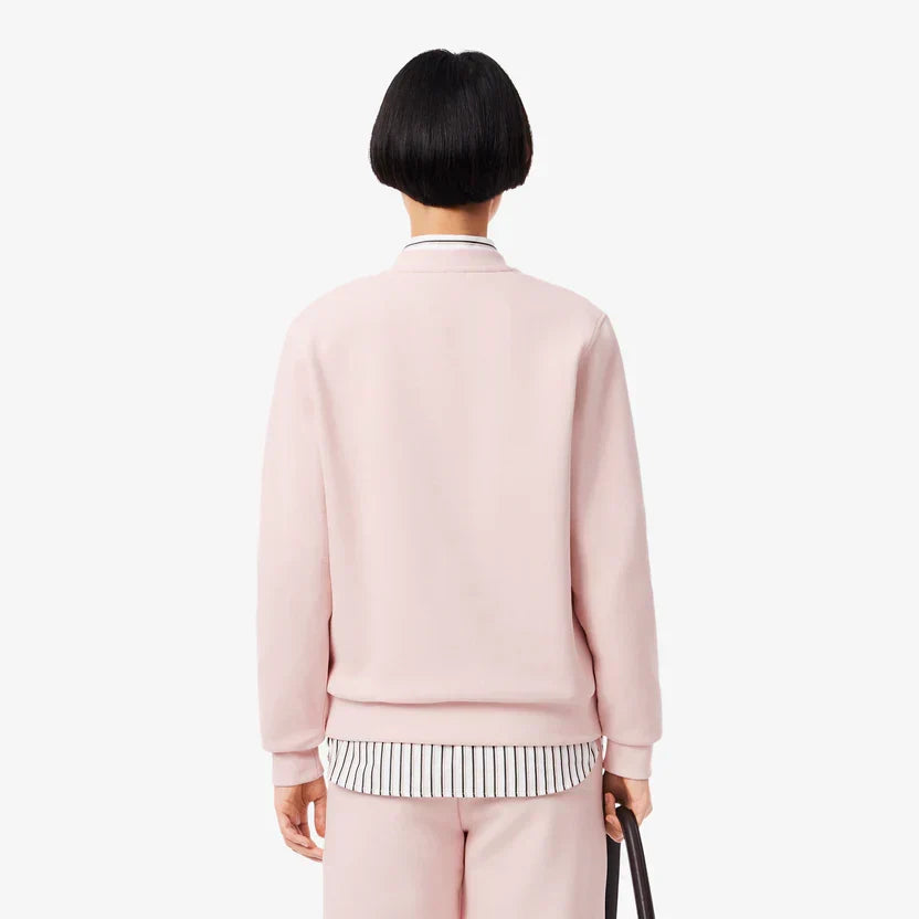 Lacoste Women's Relaxed fit piqué crew neck sweatshirt