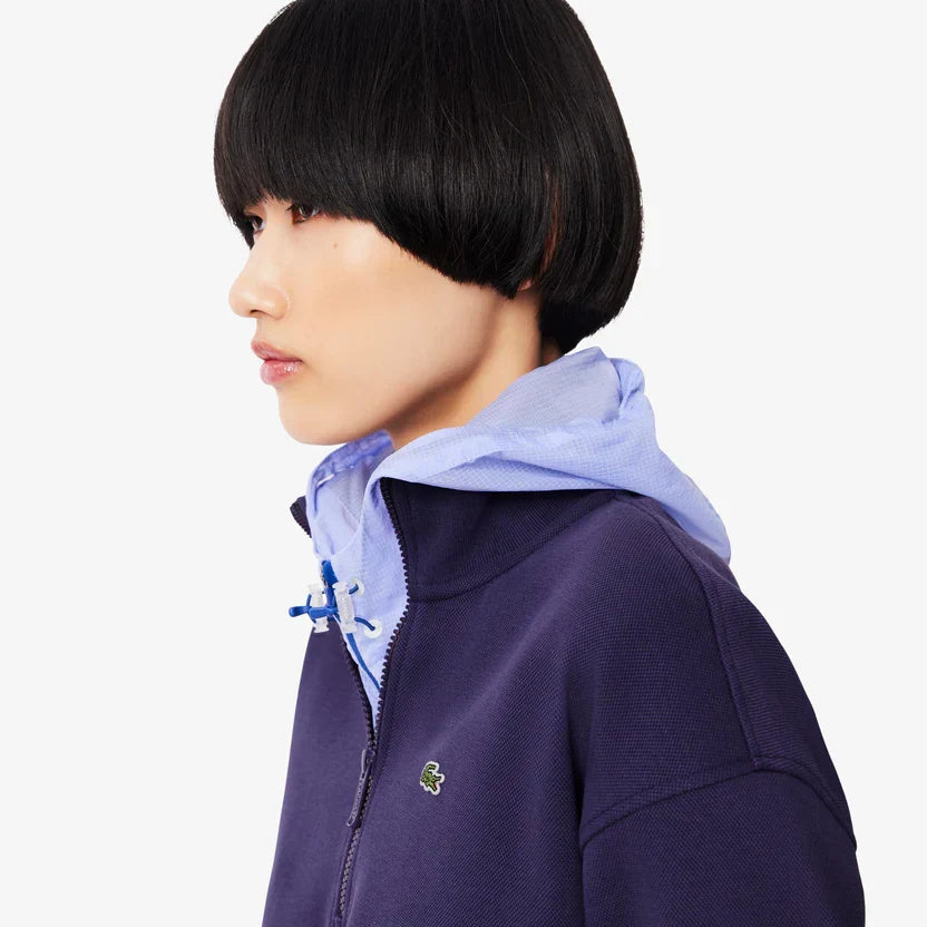 Lacoste Women's High neck zipped piqué sweatshirt