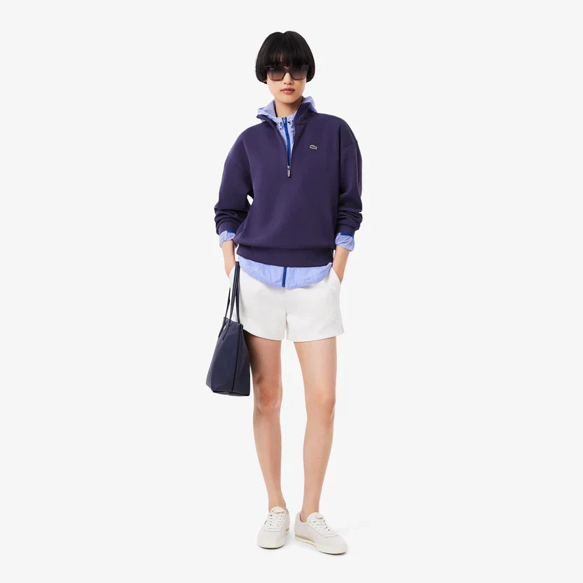 Lacoste Women's High neck zipped piqué sweatshirt