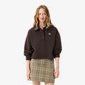 Lacoste Women's Oversized fleece polo collar sweatshirt