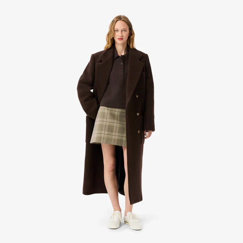 Lacoste Women's Oversized fleece polo collar sweatshirt