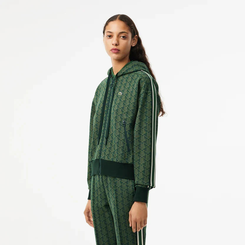 Lacoste Women's Jacquard monogram hoodie