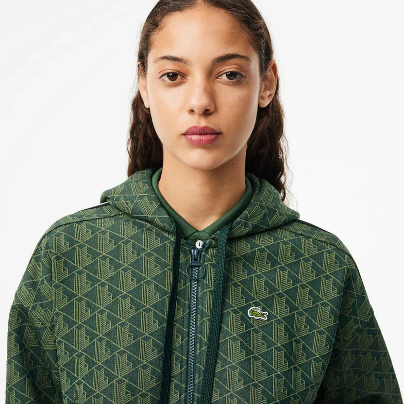 Lacoste Women's Jacquard monogram hoodie