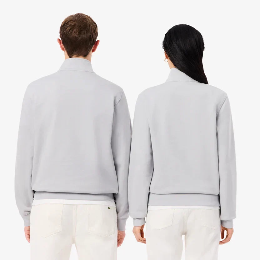 Lacoste High neck embossed zipped sweatshirt
