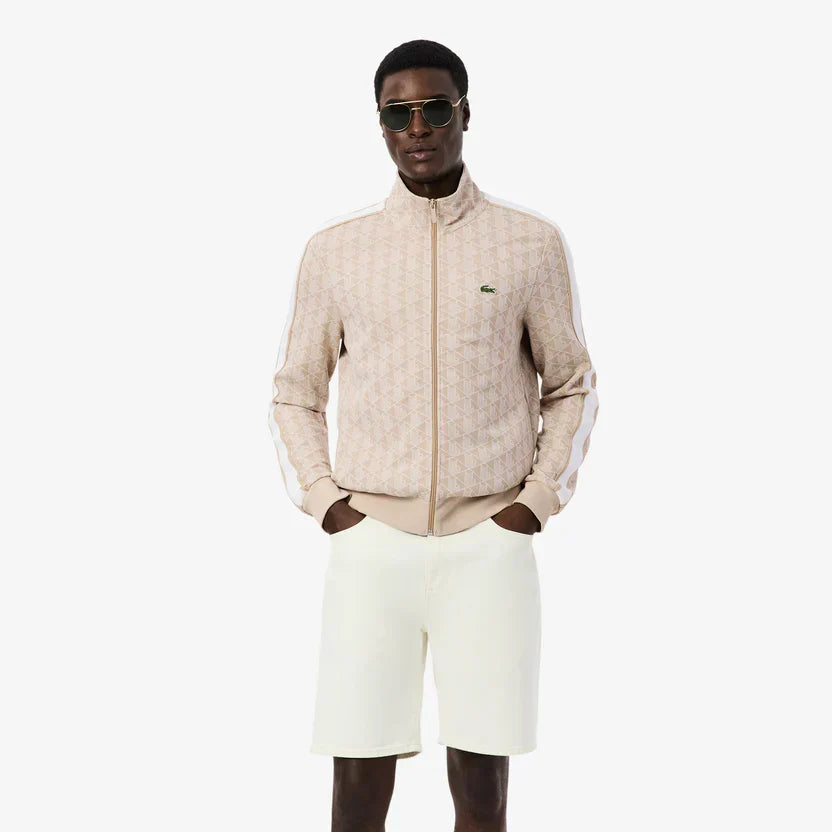 Lacoste Paris zip-up jacquard track jacket