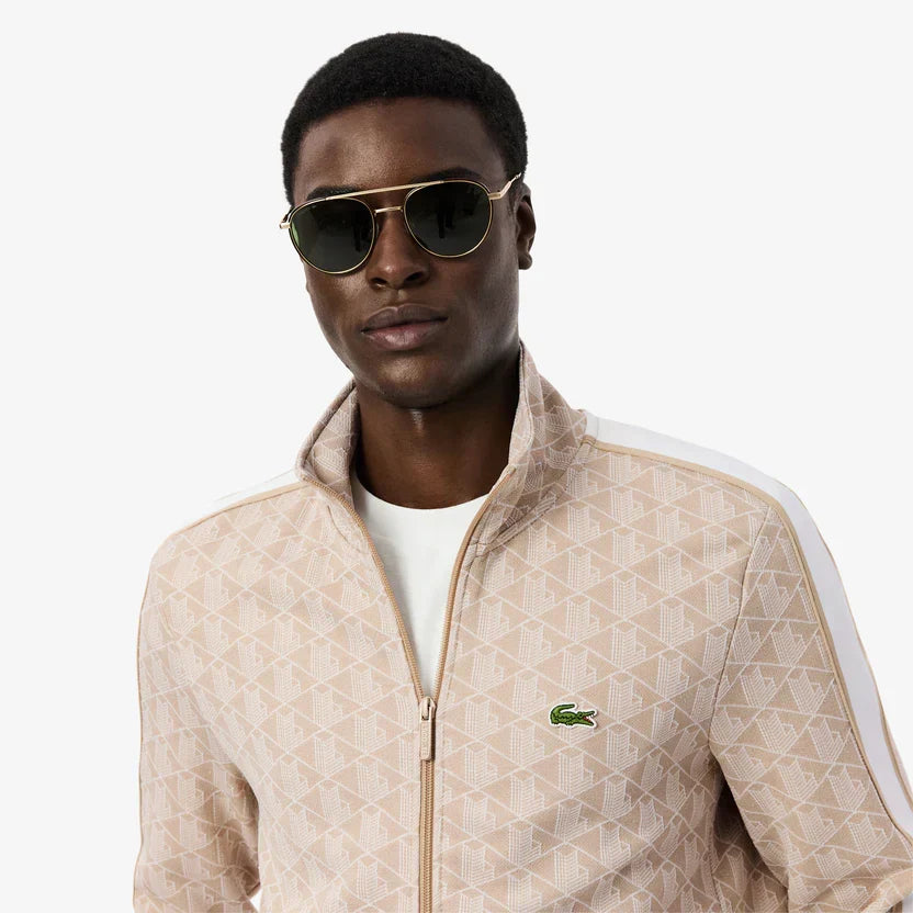 Lacoste Paris zip-up jacquard track jacket